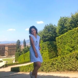 Light Blue Linen Dress: Top Condition!